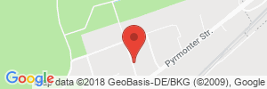 Position der Autogas-Tankstelle: Huvert Thiele GmbH in 32676, Lügde