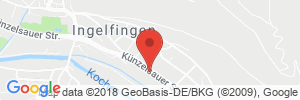 Position der Autogas-Tankstelle: BAGeno Tankstelle Ingelfingen in 74653, Ingelfingen