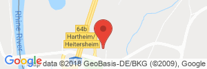 Position der Autogas-Tankstelle: ESSO Autohof Bremgarten in 79258, Hartheim