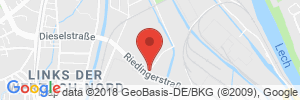 Position der Autogas-Tankstelle: Auto Rotter in 86153, Augsburg