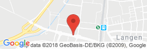 Position der Autogas-Tankstelle: Autoservice Breidenbach in 63225, Langen