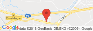 Position der Autogas-Tankstelle: Autohof Dreiländereck, Shell Autohof Binzen in 79589, Binzen