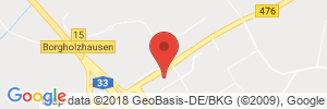 Position der Autogas-Tankstelle: SSD Schrewe Schroier Dressmann GmbH H. Himmereich in 33829, Borgholzhausen