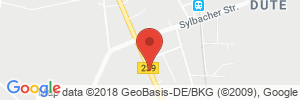 Position der Autogas-Tankstelle: Westfalen-Tankstelle Markus Veling in 32791, Lage-Waddenhausen