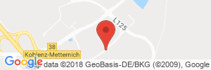 Position der Autogas-Tankstelle: Esso Autohof Koblenz in 56072, Koblenz