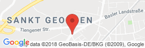 Position der Autogas-Tankstelle: ESSO - Tankstelle Erwin F. A. Ehret in 79111, Freiburg - St. Georgen