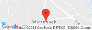 Position der Autogas-Tankstelle: AVIA - Tankstelle Axel Strauß in 24582, Wattenbek
