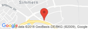 Position der Autogas-Tankstelle: Globus Handelshof GmbH & Co. KG in 55469, Simmern
