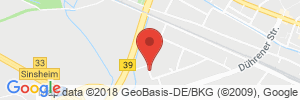 Position der Autogas-Tankstelle: Tankpunkt Götz bei Fa. Pischinger in 74889, Sinsheim