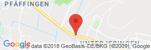 Position der Autogas-Tankstelle: Esso-Station Schopp in 72070, Tübingen-Unterjesingen