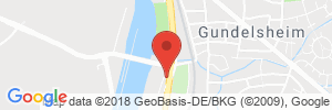 Position der Autogas-Tankstelle: Esso-Station Waas GmbH in 74831, Gundelsheim