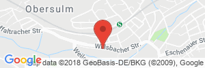 Position der Autogas-Tankstelle: Auto Koch, Hermann Mogler in 74182, Obersulm-Affaltrach