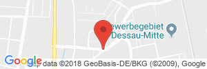 Position der Autogas-Tankstelle: Star Tankstelle B. Hermann in 06847, Dessau