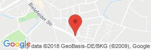 Position der Autogas-Tankstelle: AVIA Servicestation Franz Zülke in 33824, Werther