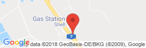 Position der Autogas-Tankstelle: BAB-Tankstelle Hüttener Berge Ost (SHELL) in 24791, Alt Duvenstedt