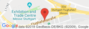 Position der Autogas-Tankstelle: OMV Stuttgart-Flughafen in 70629, Stuttgart