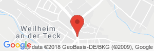 Position der Autogas-Tankstelle: Esso Tankstelle Dieter Heilemann in 73235, Weilheim