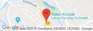 Position der Autogas-Tankstelle: OMV Tankstelle in 85072, Eichstätt