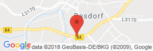Position der Autogas-Tankstelle: Rhöngas Tankstelle (Automat) in 36169, Rasdorf