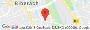 Position der Autogas-Tankstelle: RAN Tankstelle Siegfried Strobel in 88400, Biberach