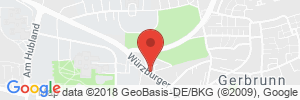 Position der Autogas-Tankstelle: DBV Station Lothar Heinrich in 97218, Gerbrunn