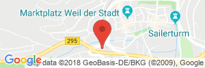 Position der Autogas-Tankstelle: JET Tankstelle in 71263, Weil der Stadt