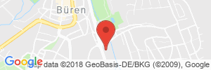 Position der Autogas-Tankstelle: Total Tankstelle in 33142, Büren