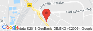 Position der Autogas-Tankstelle: Gas & More Darmstadt in 64293, Darmstadt