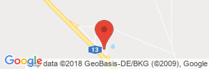 Position der Autogas-Tankstelle: BAB-Tankstelle Berstetal Ost (LPG der Aral AG) in 15926, Duben