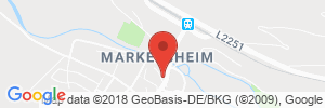 Position der Autogas-Tankstelle: Tankstelle Karl Gerlinger in 97980, Bad Mergentheim-Markelsheim