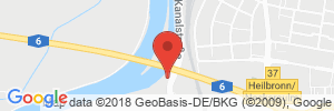 Position der Autogas-Tankstelle: Shell Station Alfred Berthold GmbH in 74172, Neckarsulm