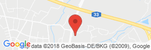 Position der Autogas-Tankstelle: ARAL Tankstelle in 33803, Steinhagen