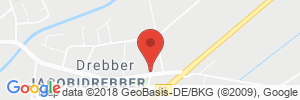 Position der Autogas-Tankstelle: Raiffeisen Tankstelle in 49457, Drebber
