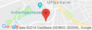 Position der Autogas-Tankstelle: Autohaus Fuchs in 97215, Uffenheim