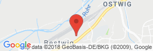Position der Autogas-Tankstelle: Raiffeisen - Tankstelle Bestwig in 59909, Bestwig