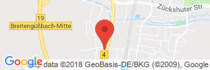 Position der Autogas-Tankstelle: ELO-Tankstelle in 96149, Breitengüßbach
