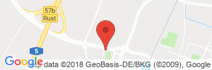 Position der Autogas-Tankstelle: OMV Ringsheim in 77975, Ringsheim