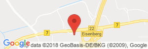 Position der Autogas-Tankstelle: Agip Service Station in 07607, Eisenberg