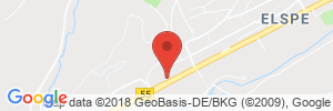 Position der Autogas-Tankstelle: AVIA-Tankstelle in 57368, Lennestadt-Elspe