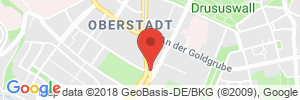 Position der Autogas-Tankstelle: Aral Tankstelle in 55131, Mainz