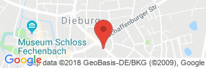 Position der Autogas-Tankstelle: Walther Tankstelle Brandau in 64807, Dieburg