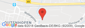 Position der Autogas-Tankstelle: Globus Handelshof GmbH & Co. KG in 35582, Dutenhofen-Wetzlar