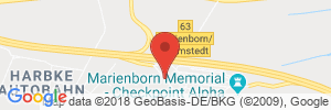 Position der Autogas-Tankstelle: BAB-Tankstelle Marienborn-Süd (ESSO) in 39365, Marienborn