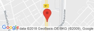 Position der Autogas-Tankstelle: ARAL in 06132, Halle(Saale)