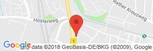 Position der Autogas-Tankstelle: Esso Tankstelle in 40470, Düsseldorf