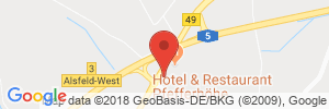 Position der Autogas-Tankstelle: Total Tankstelle Autohof Alsfeld in 36304, Alsfeld