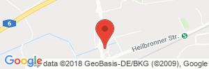 Position der Autogas-Tankstelle: EDis Tankpunkt 1 in 74613, Öhringen