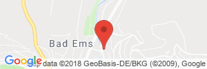 Position der Autogas-Tankstelle: ED-Tankstelle in 56130, Bad Ems