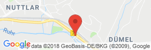 Position der Autogas-Tankstelle: Friederichs Tankservice GmbH in 59909, Bestwig-Nuttlar