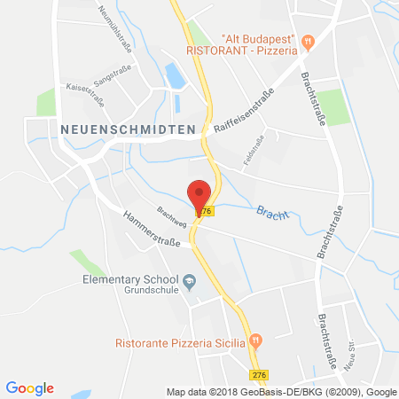 Position der Autogas-Tankstelle: Esso Tankstelle in 63636, Brachttal